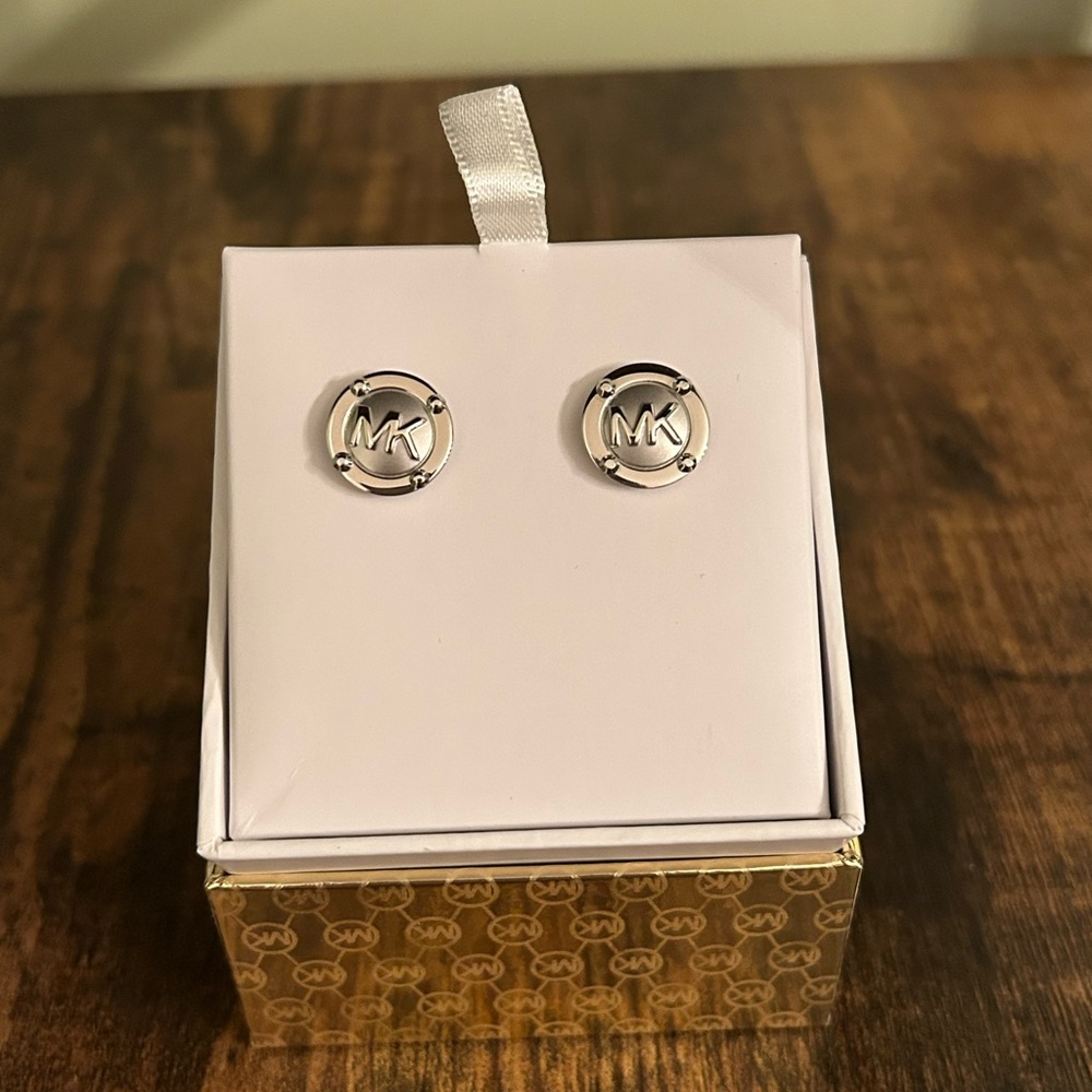 Michael Kors Logo Stud Earrings